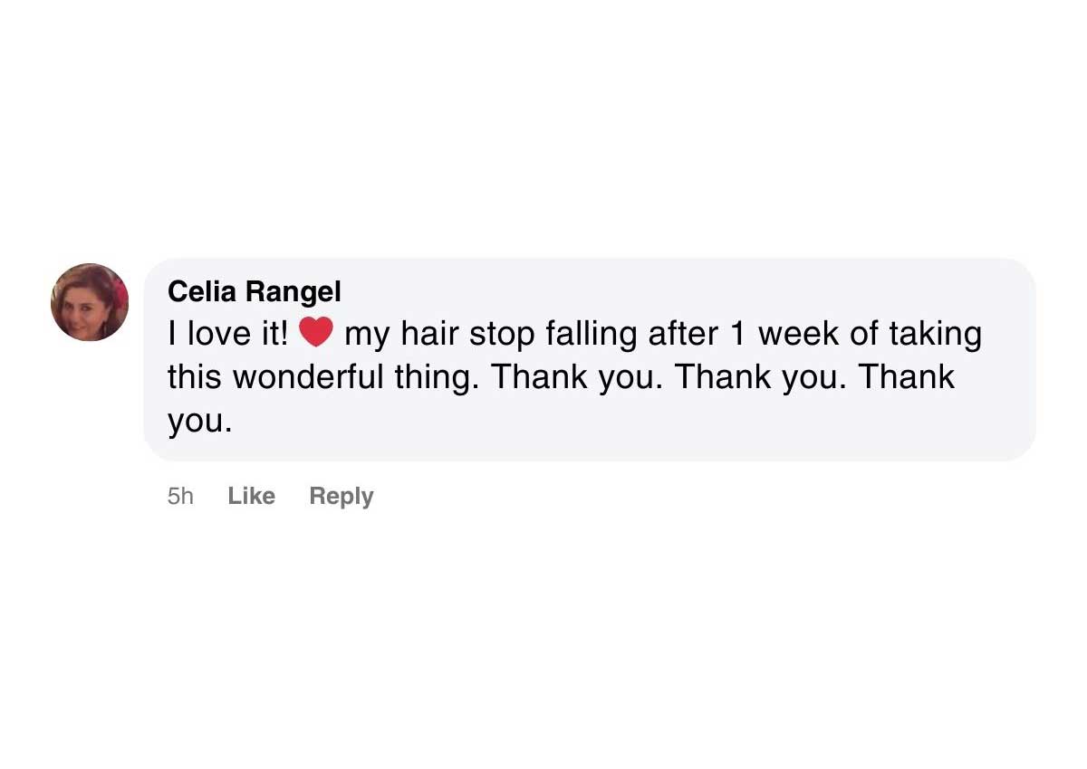 Spirulina hair testimonial 2