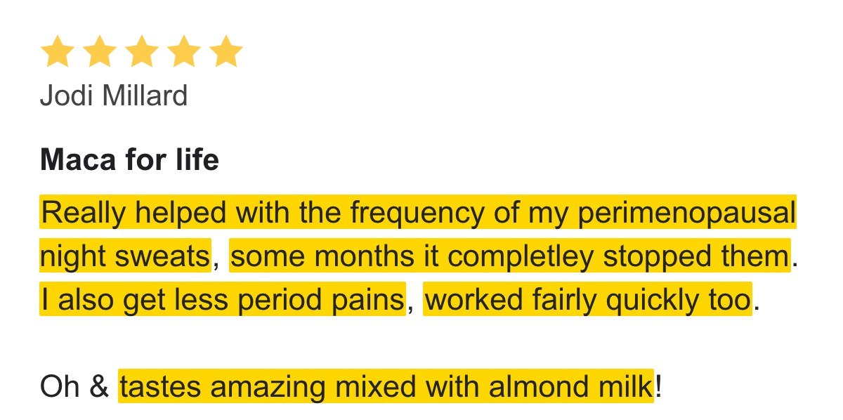 Customer testimonial
