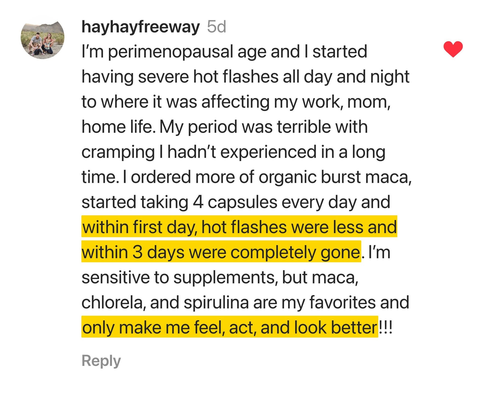 Customer testimonial
